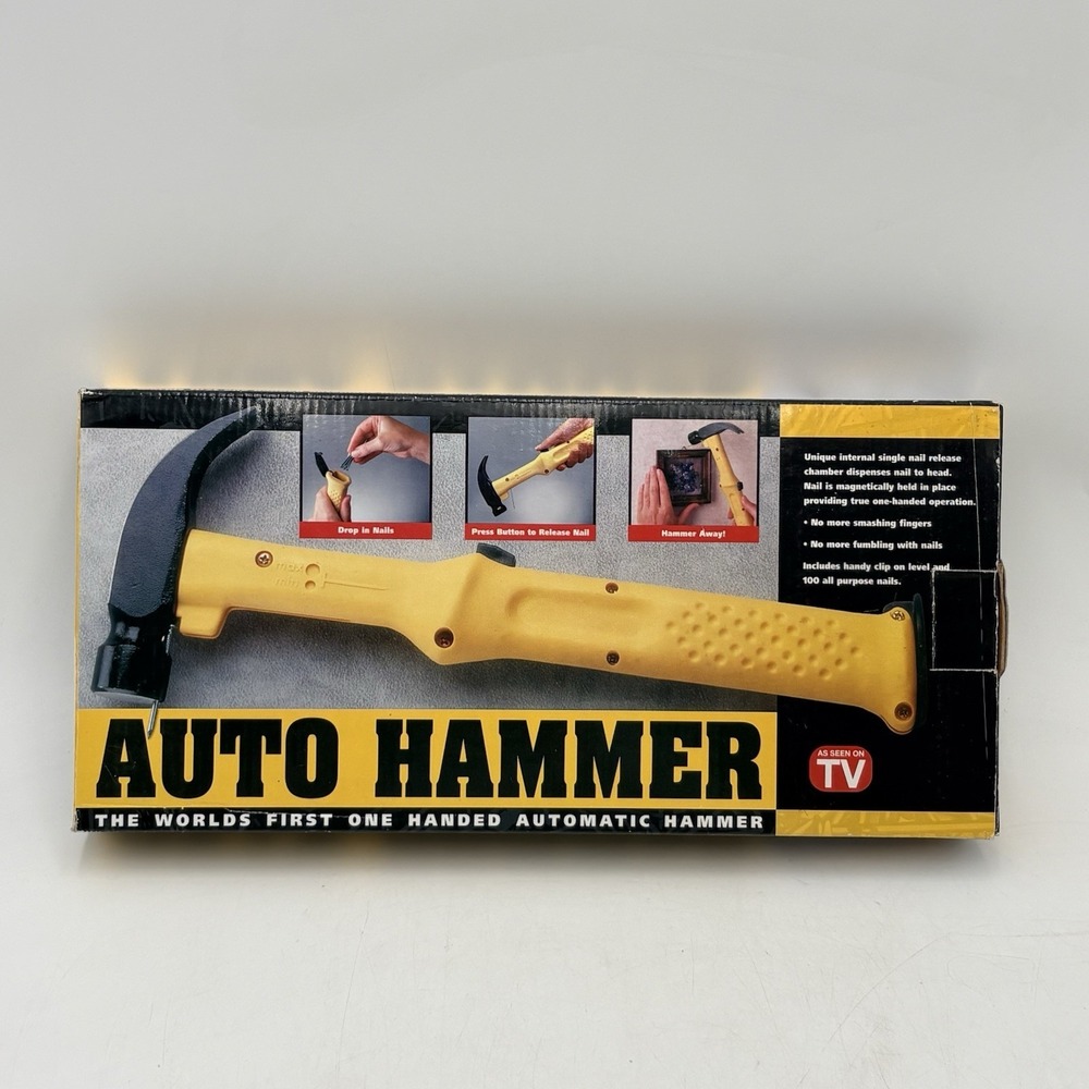 Vintage The Worlds First One Handed Automatic Hammer Auto Hammer As‎ Seen On Tv